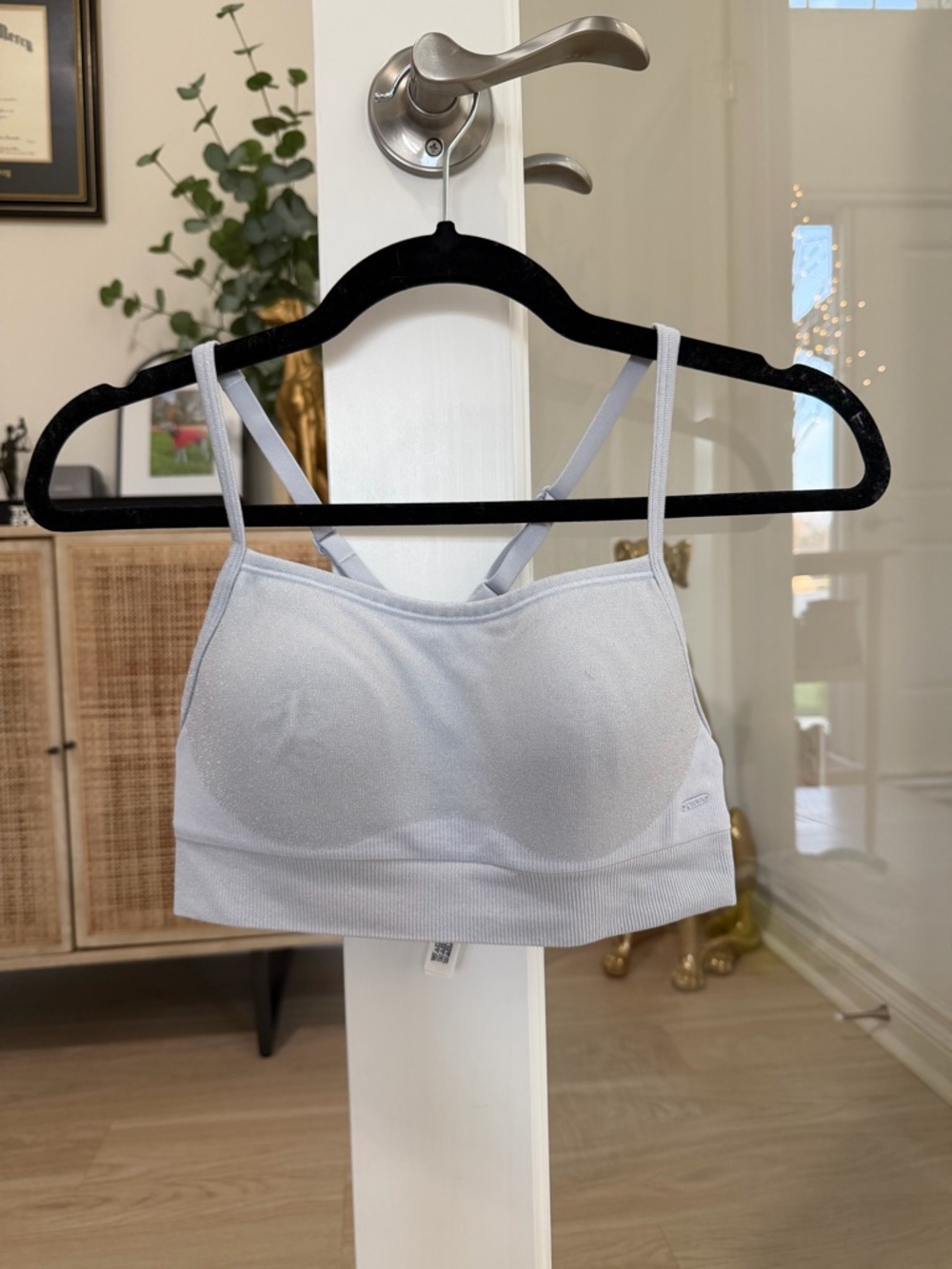 Victoria's Secret PINK Light Blue Shimmer Sports Bralette